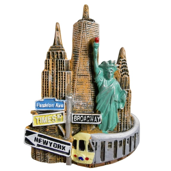 New York USA 3D Fridge Magnet Souvenir Gift,Resin Handmade Refrigerator Magnet Home Decoration Collection