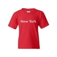 thumbnail image 1 of New York Unisex Youth Kids T-Shirt Tee Clothing Youth X-Small Red, 1 of 5