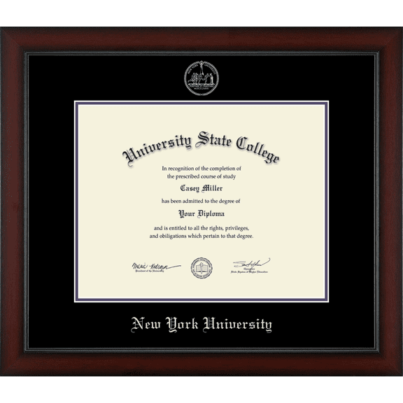 New York University Diploma Frame, Document Size 14.25" x 11.25"