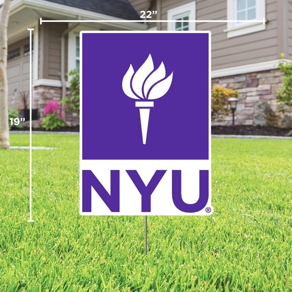 New York University Main Mark Lawn Sign