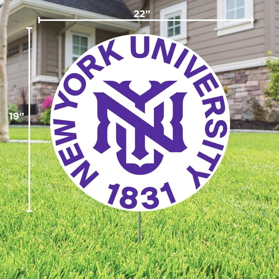New York University Mascot Lawn Sign