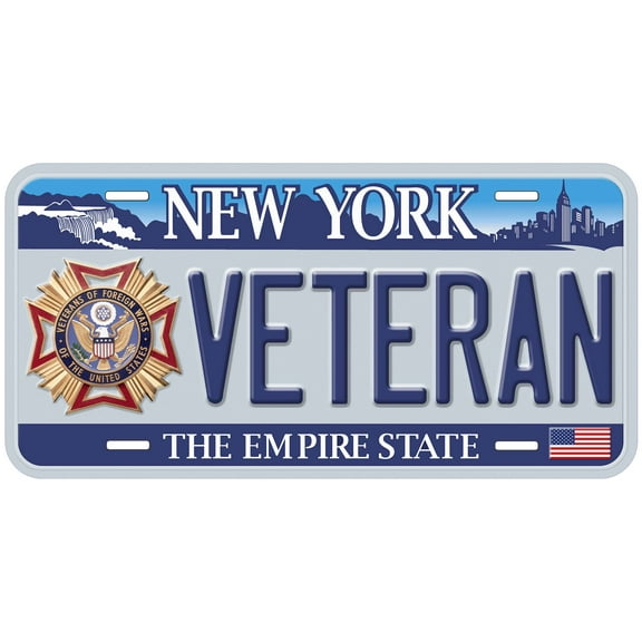 New York Veteran Novelty Car Auto License Plate
