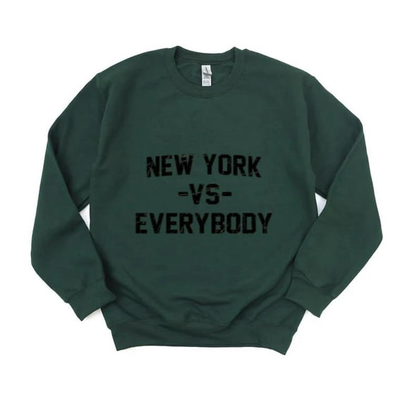 New York Vs Everybody Vintage City Typography Distressed Sweatshirt, for men & women, up to size 5XL
