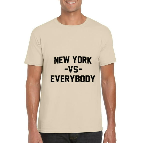 New York Vs Everybody Vintage City Typography Distressed T-Shirt, for men & women, up to size 5XL