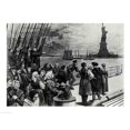 thumbnail image 1 of New York - Welcome to the land of freedom - An ocean steamer passing the Statue of Liberty Poster Print (24 x 18), 1 of 1