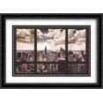thumbnail image 1 of New York Window 2x Matted 40x28 Large Black Ornate Framed Art Print, 1 of 2