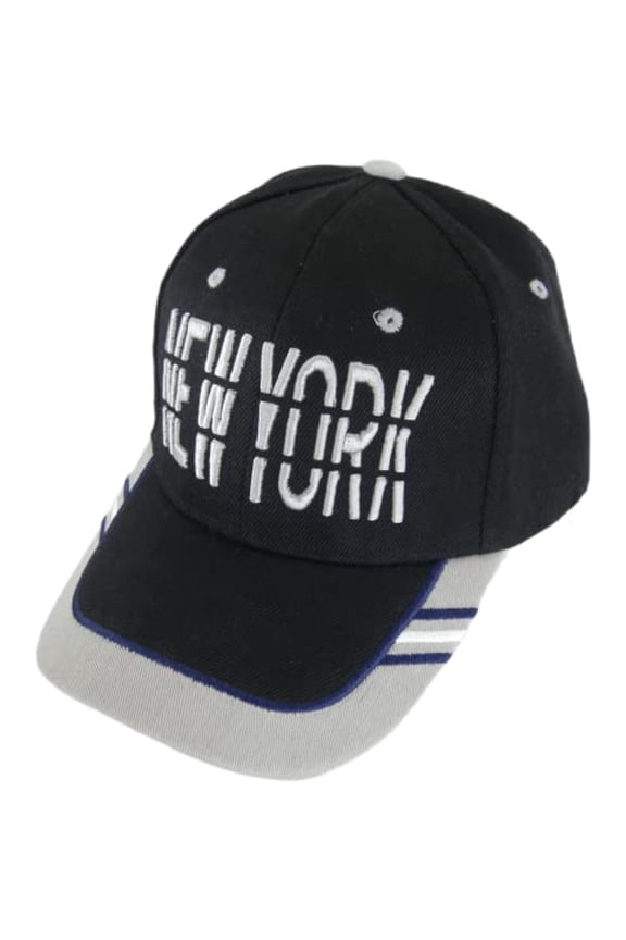 New York Window Shade Font Men's Adjustable Baseball Cap (Black/Gray)