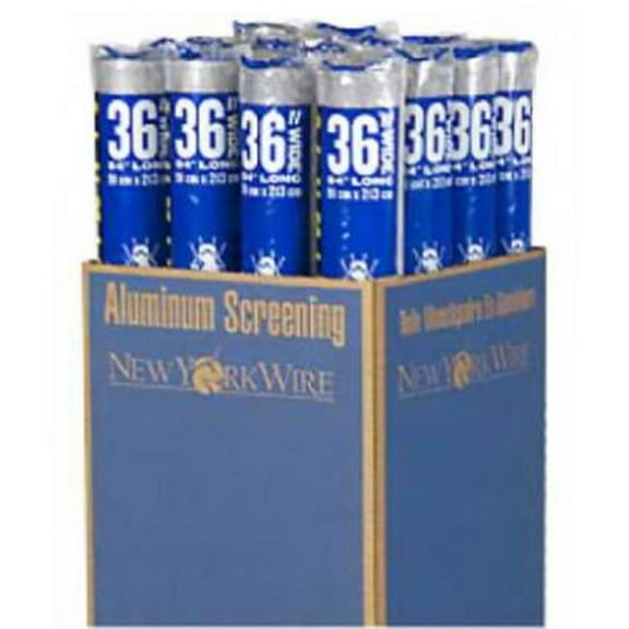 New York Wire FCS9224-M 48 in. x 7 ft. Bright Aluminum Screen Cloth