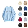 thumbnail image 1 of New York Women Sweatshirt 2026 Fall Winter Trendy Long Sleeve Crewneck Graphic Pullover Sweat Shirts Tops, 1 of 5