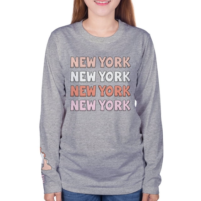 New York Women's Long Sleeve State Tee