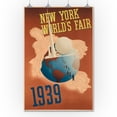 thumbnail image 1 of New York World's Fair 1939 Vintage Poster (artist: Atherto) USA c. 1939 (36x54 Giclee Gallery Print, Wall Decor Travel Poster), 1 of 1