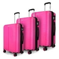 thumbnail image 1 of 3 Piece Hardside Luggage Set Expandable Suitcase with Spinner Wheels,Lightweight Hardshell Suitcase Set 20in24in28in, Pink, SQ249, 1 of 8