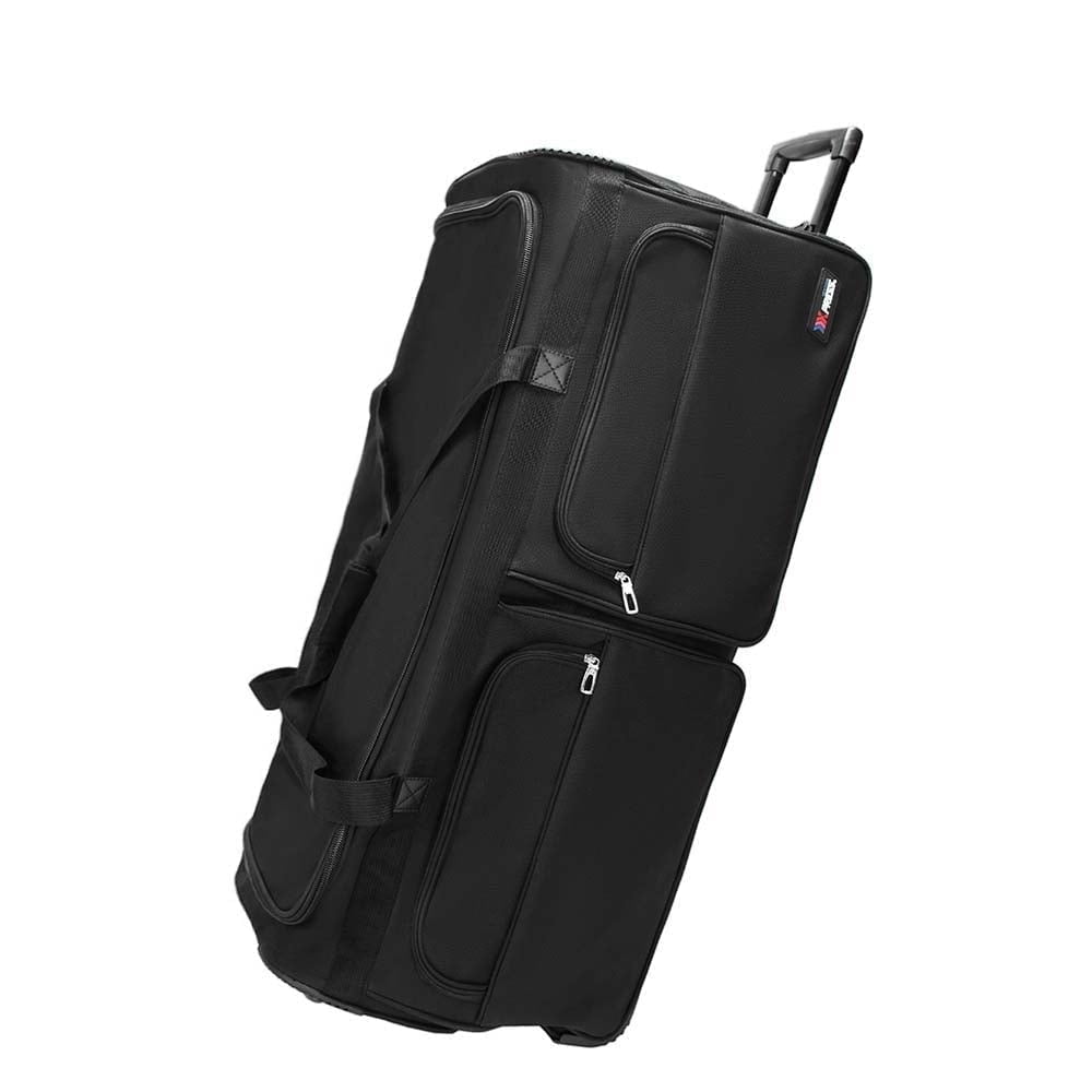 42 Inch Rolling Duffle Bag with Wheels, Extra Large Collapsible Travel Luggage for Long Trips & Outdoor Activities, Black, TB328