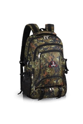 40L Camo Backpack for Men & Women, Large Capacity Hiking Travel Backpack with Multiple Pockets, BP8023 - Army Green