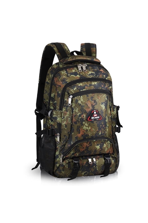 40L Camo Backpack for Men & Women, Large Capacity Hiking Travel Backpack with Multiple Pockets, BP8023 - Army Green