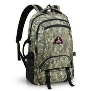 40L Large Travel Backpack for Men & Women,Lightweight Camo Hiking Backpack with Chest Strap,School Work Outdoor Daily Bag,Light Khaki