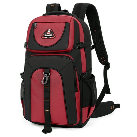 Lightweight Hiking Backpack 40L Large Capacity Water Resistant Backpack Daypack for Camping Travel Outdoor Men and Women,Red,BP8015