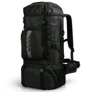 65L Camping Hiking Backpack Water Resistant Large Outdoor Travel Backpack for Men & Women, Black, 006