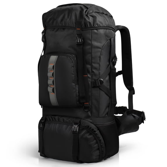 65L Camping Hiking Backpack Water Resistant Large Outdoor Travel Backpack for Men & Women, Black, 006