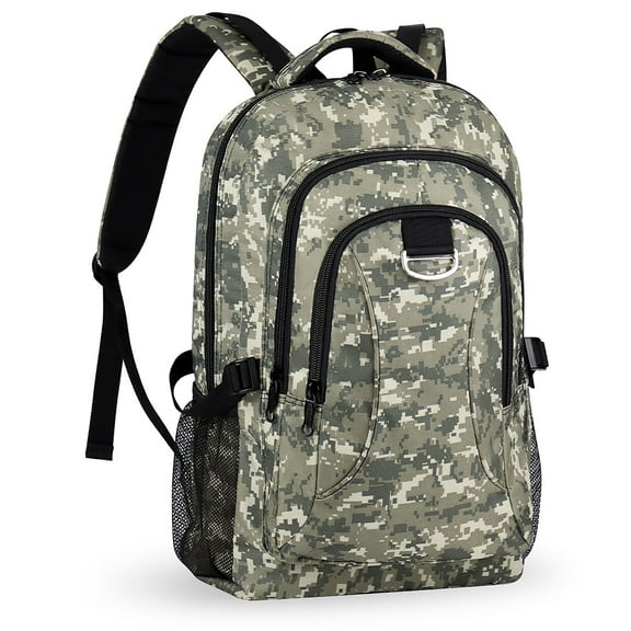 30L Travel Backpack for Men & Women,Water-Resistant Lightweight Camo Backpack Hiking Work School Daily Bag,8076 Khaki