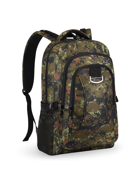 30L Travel Backpack for Men & Women,Water-Resistant Lightweight Camo Backpack Hiking Work School Daily Bag,8076 Army Green