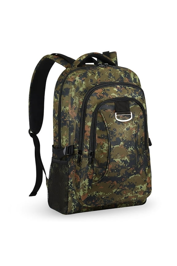 30L Travel Backpack for Men & Women,Water-Resistant Lightweight Camo Backpack Hiking Work School Daily Bag,8076 Army Green