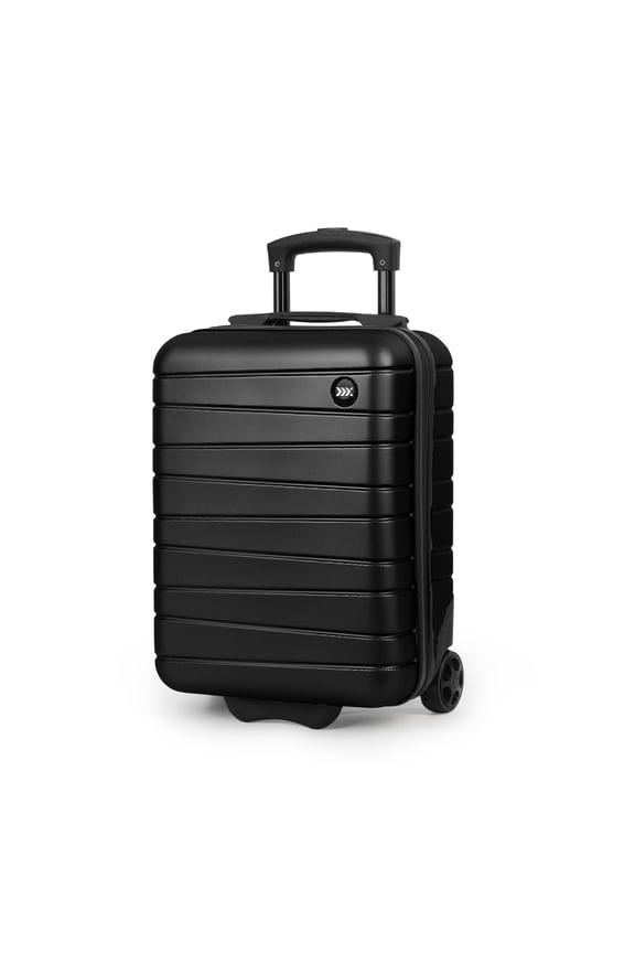 16" Underseat Carry-on Luggage, Lightweight Hardside 2-Wheel Small Suitcase, Black - 2538