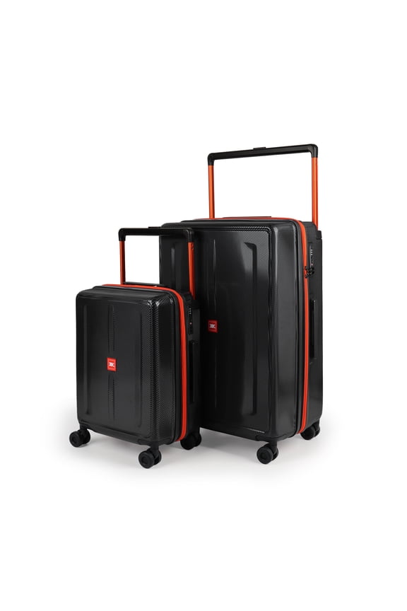 2 Piece Luggage Set 20"/30" Hardside Expandable Suitcase with Silent Wheels & Aluminum Wide Handle,TSA-Approved, Black - LP13803