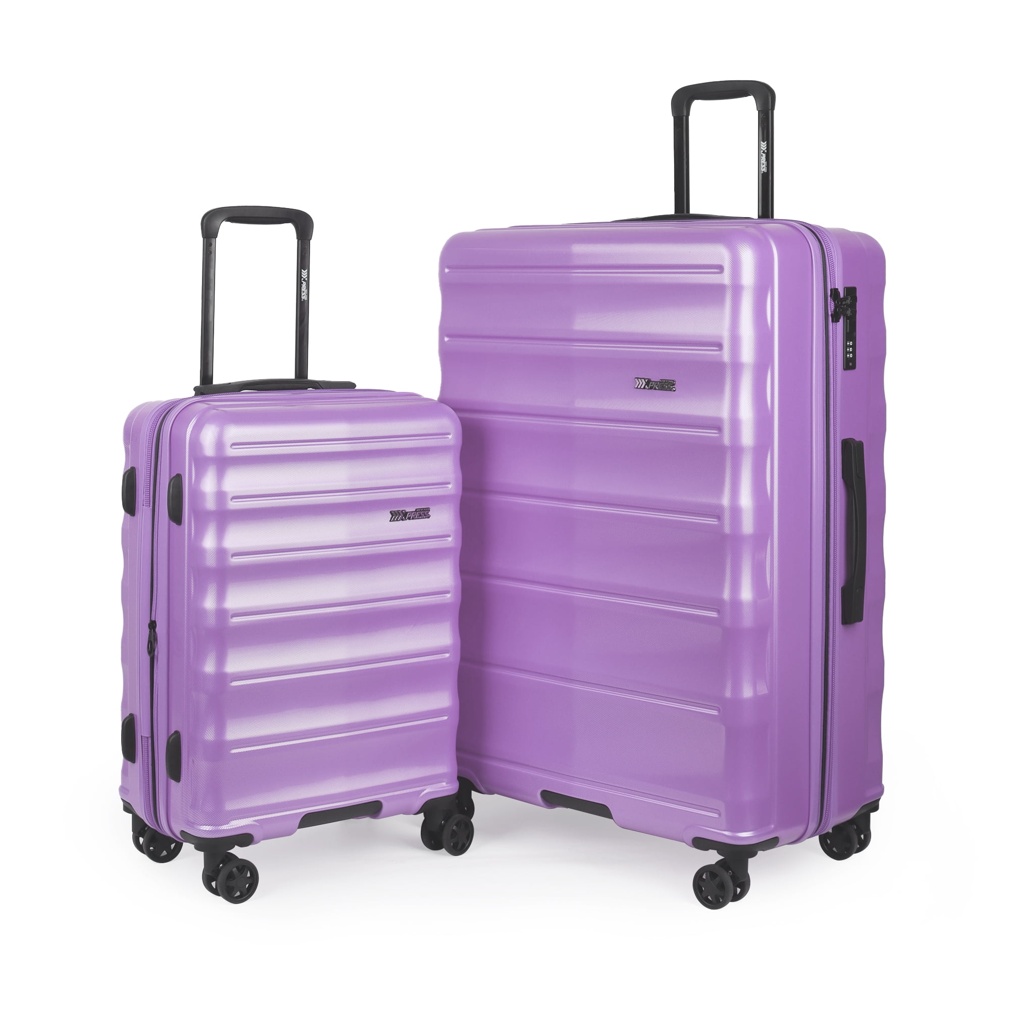 New York Xpress 2 Piece Luggage Set Hardside Expandable Lightweight with TSA Lock & Spinner Wheels, 20"/29", Lavender - La13801