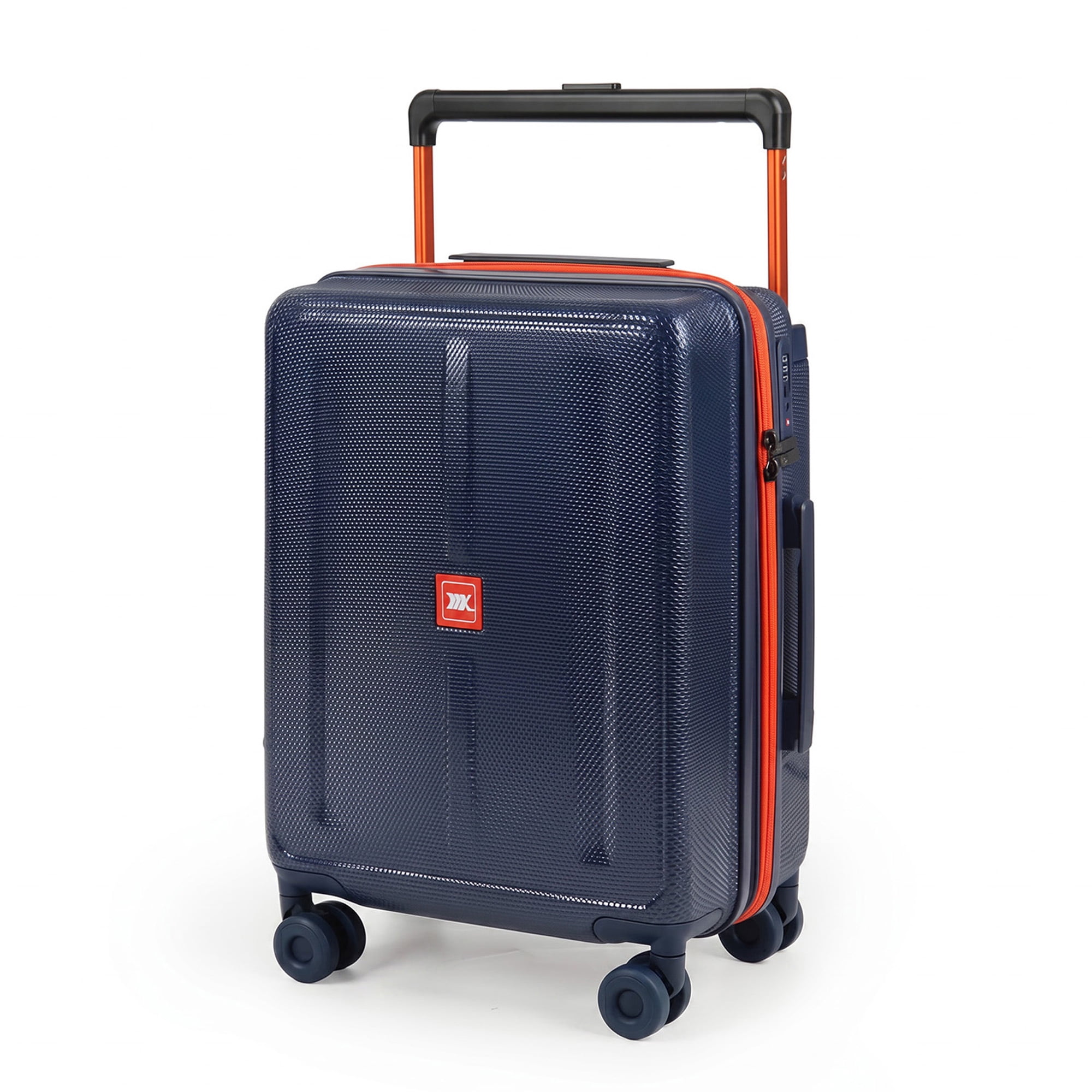 New York Xpress 20" Carry on Luggage,PC Hardside Expandable Suitcase with Silent Wheels & Aluminum Wide Handle,TSA-Approved, Navy - LP13803