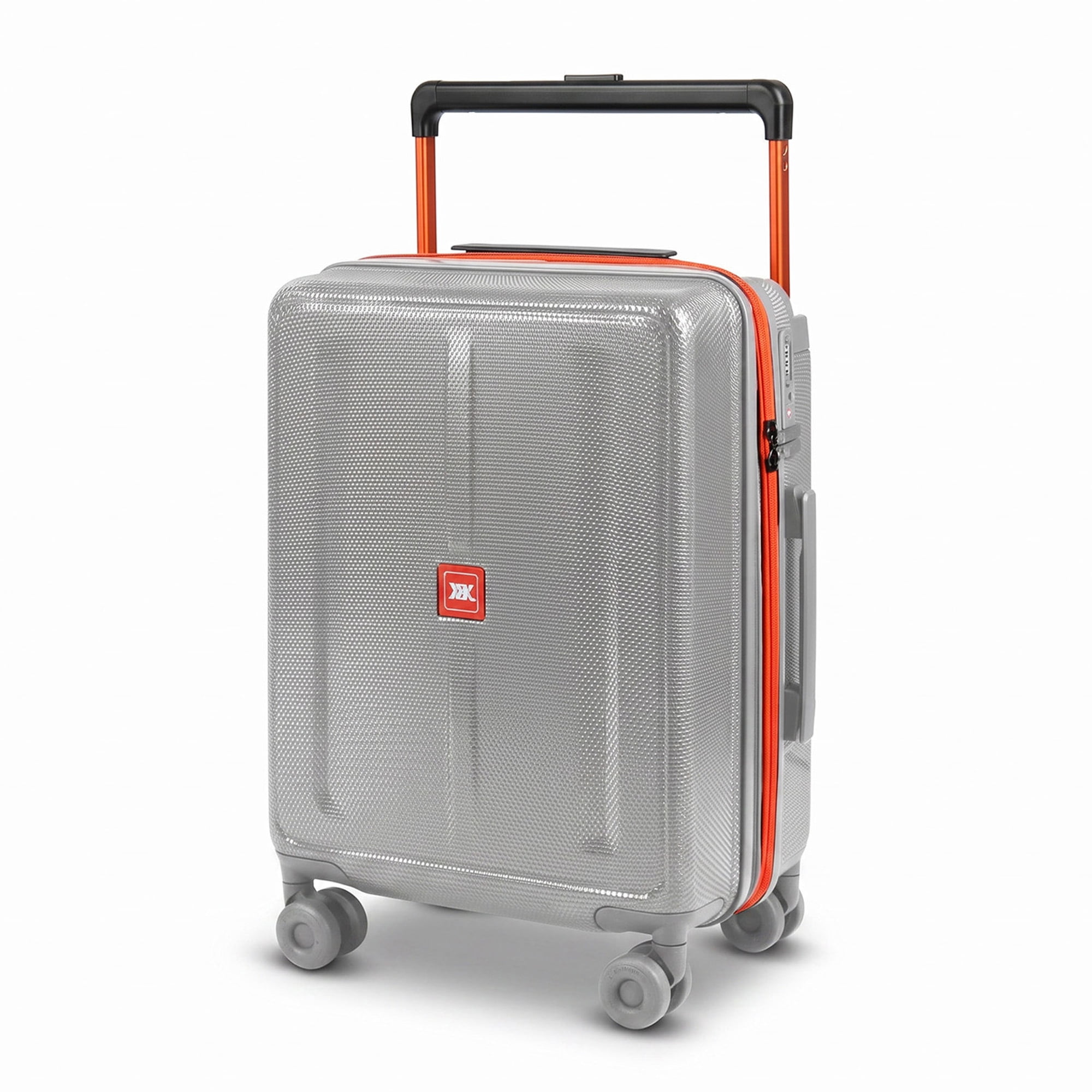 New York Xpress 20" Carry on Luggage,PC Hardside Expandable Suitcase with Silent Wheels & Aluminum Wide Handle,TSA-Approved, Silver - LP13803