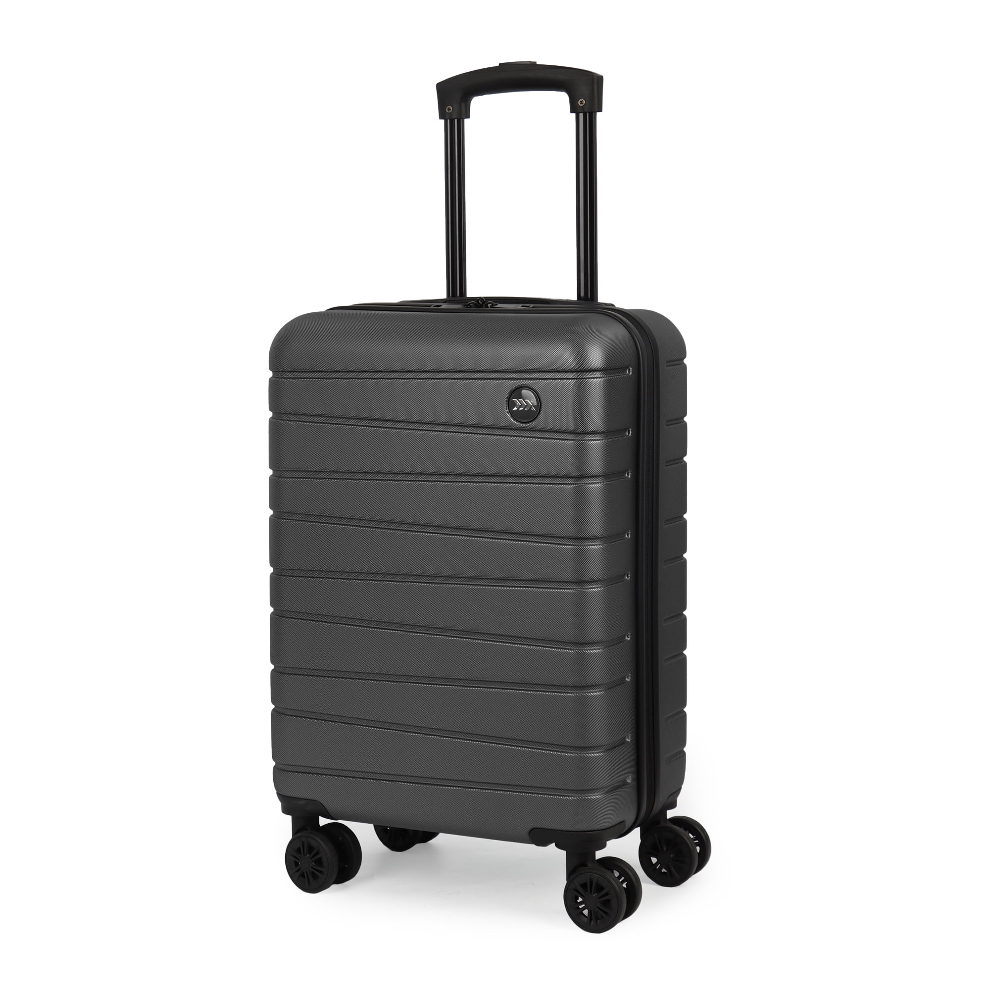 New York Xpress 20" Hardside Carry-on Luggage Airline-Approved, Lightweight Hard Shell Suitcase with Spinner Wheels, Grey - 2538