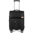 thumbnail image 1 of New York Xpress 20" Softside Carry-On Luggage Lightweight Expandable Spinner Suitcase,Black - XJ1901, 1 of 12