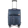 thumbnail image 1 of New York Xpress 20" Softside Carry-On Luggage Lightweight Expandable Spinner Suitcase,Navy - XJ1901, 1 of 11