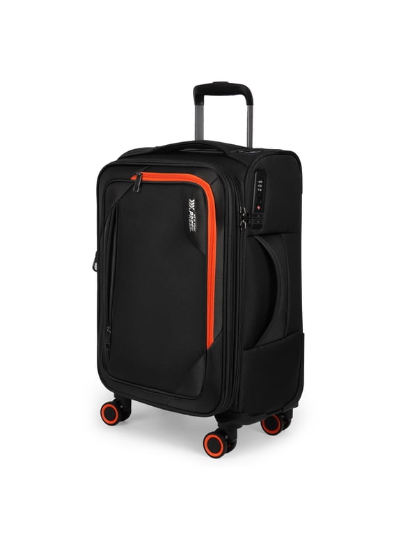 22" Softside Carry-on Luggage, Expandable Suitcase with Spinner Wheels, TSA-Approved, Black , WD8818