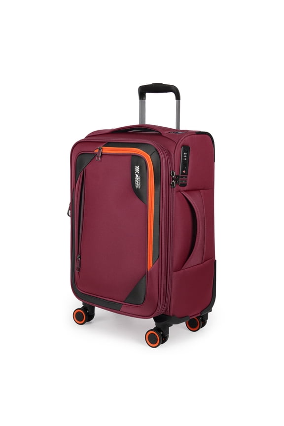 22" Carry on Luggage for Airplane, Softside Expandable Spinner Suitcase with TSA Lock, Burgundy - WD8818