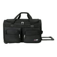 thumbnail image 1 of New York Xpress 22" Rolling Duffel Bag with Wheels and Telescopic Handle, Black Polyester Travel Bag,TB328, 1 of 9