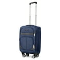 thumbnail image 1 of New York Xpress 20" Softside Carry On Luggage Lightweight Expandable Suitcase with Spinner Wheels, Navy/Grey, WD8815, 1 of 11