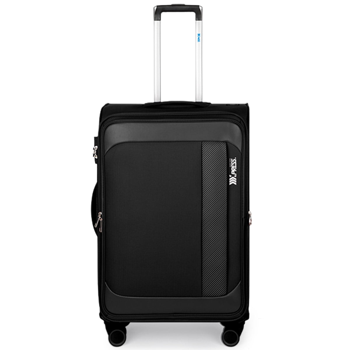 New York Xpress 26" Softside Expandable Luggage Medium Checked Suitcase with Spinner Wheels & TSA Lock, Black - 8809