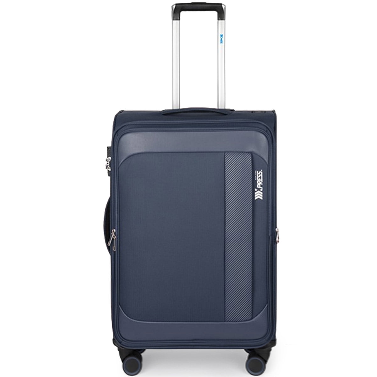 New York Xpress 26" Softside Expandable Luggage Medium Checked Suitcase with Spinner Wheels & TSA Lock, Navy Blue - 8809
