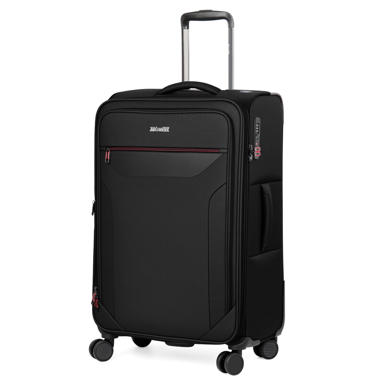 New York Xpress 28" Softside Expandable Checked Luggage, Lightweight Spinner Suitcase with TSA Lock, Black - WD8817