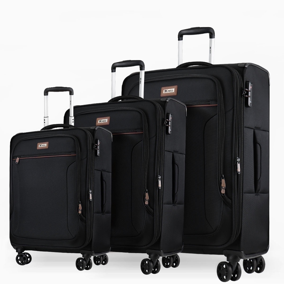 S5210 S5218 S3420 3点セット 3 Piece Softside Luggage Set, Expandable Soft Shell Spinner
