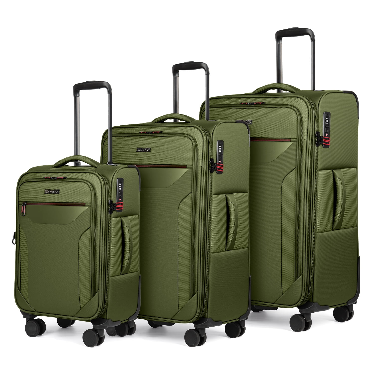 New York Xpress 3-Piece Softside Expandable Spinner Luggage Set