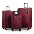 thumbnail image 1 of New York Xpress 3-Piece Softside Luggage Set, Expandable Spinner Suitcase with TSA Lock, Front Opening, 22/28/32 for Adult, Burgundy , WD8818, 1 of 11