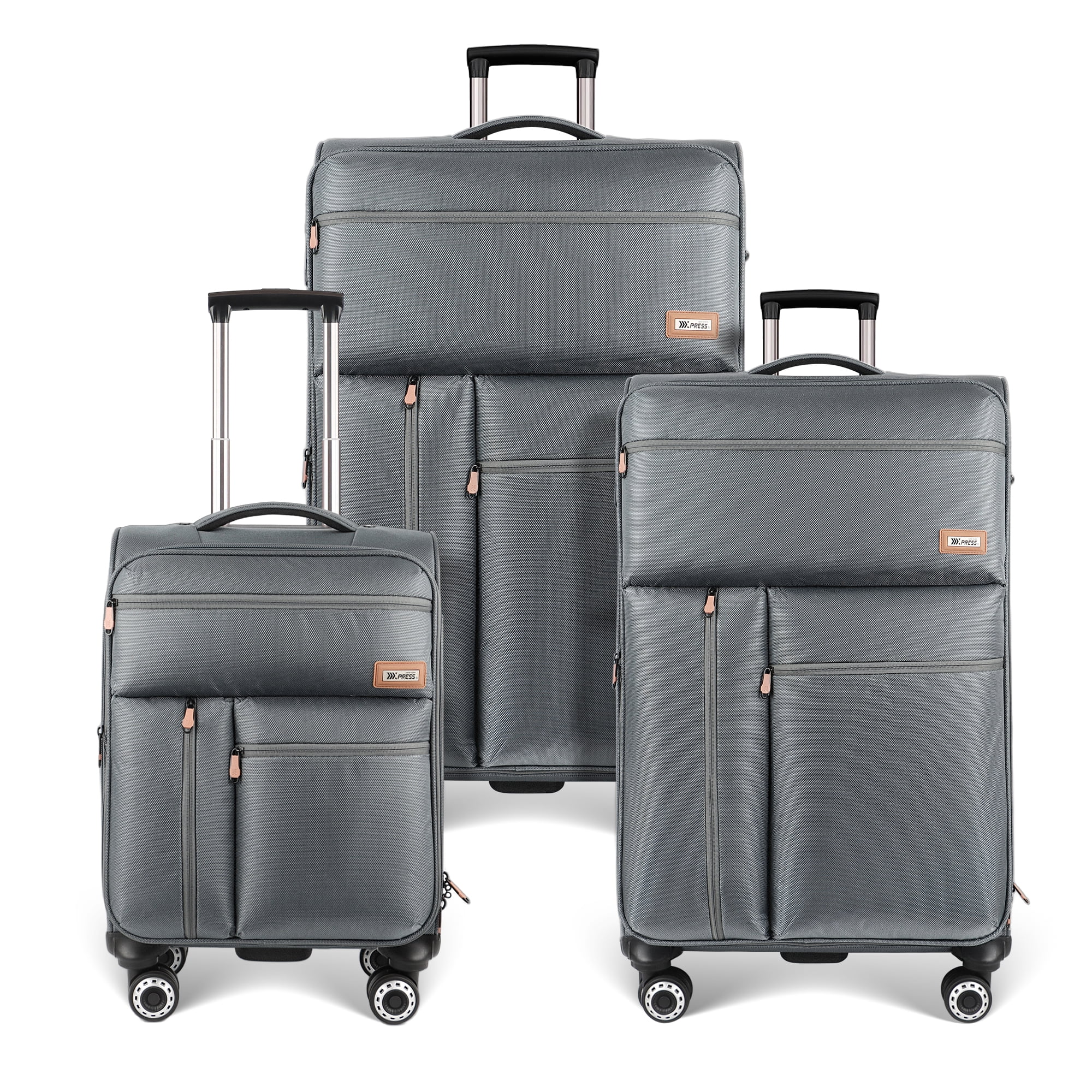 New York Xpress 3 Piece Softside Luggage Set,Lightweight