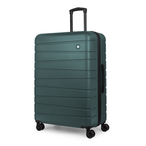 New York Xpress 30" Hardside Large Checked Spinner Luggage,Durable Lightweight Hard Shell Travel Suitcase, Green - 2538
