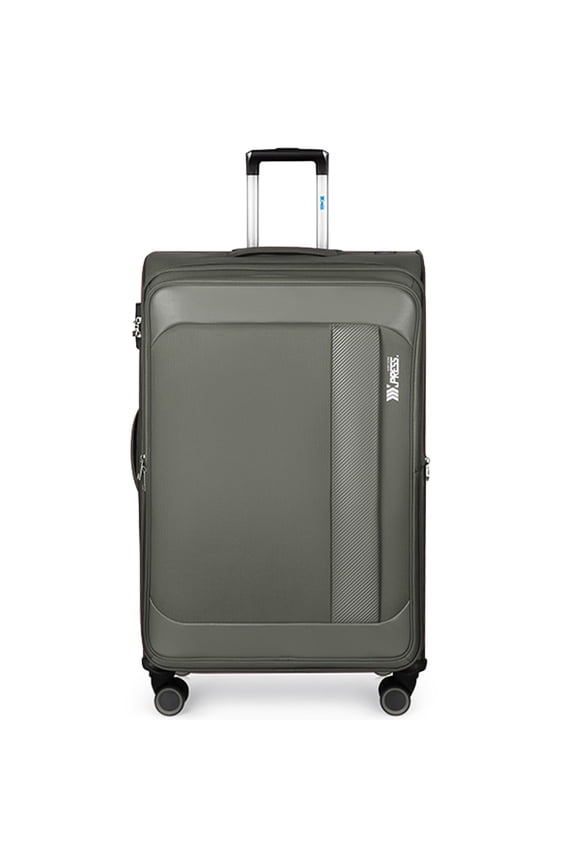 30" Softside Expandable Luggage Large Checked Suitcase with Spinner Wheels & TSA Lock, Grey - 8809