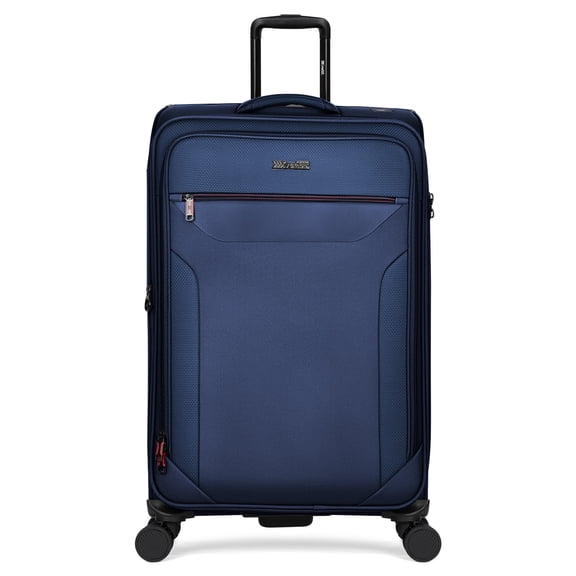 New York Xpress 32" Large Softside Expandable Checked Luggage, Lightweight Spinner Suitcase with TSA Lock, Navy - WD8817