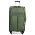 thumbnail image 1 of New York Xpress 32" Softside Large Checked Luggage Lightweight Expandable Suitcase with Spinner Wheels, Green/Grey, WD8815, 1 of 12