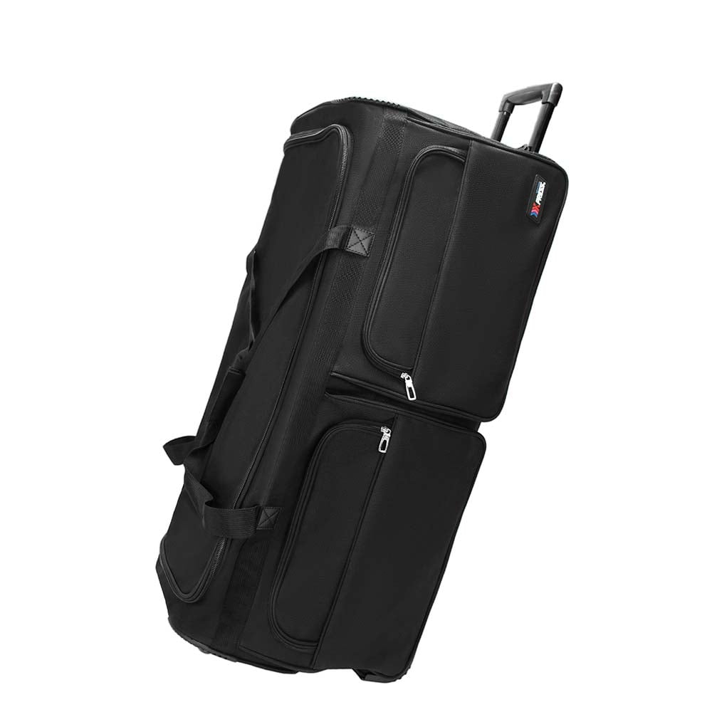 New York Xpress 40" Foldable Rolling Duffel Bag with Wheels, Durable Polyester Travel Bag, Black,TB328